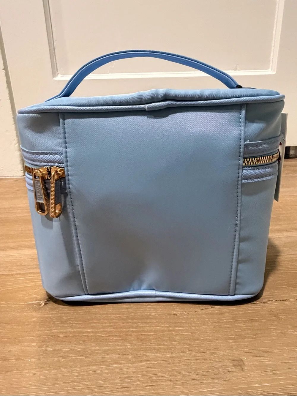 Ted Baker Light Blue Cosmetic makeup train travel case with floral interior